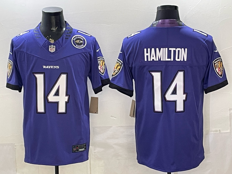 Men Baltimore Ravens #14 Hamilton blue Nike 2026 NFL Jersey 0522002